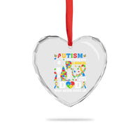 Autism Dad Heart Crystal Glass Ornament Autism Doesn't Come With A Manual It Comes With A Dad