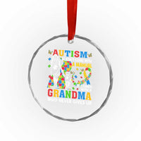 Autism Grandma Crystal Glass Ornament Autism Doesn't Come With A Manual It Comes With A Grandma