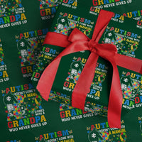Autism Grandpa Wrapping Paper Roll Autism Doesn't Come With A Manual It Comes With A Grandpa