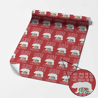 Autism Mama Bear Wrapping Paper Roll I Will Speak Fight Advocate For You - Wonder Print Shop