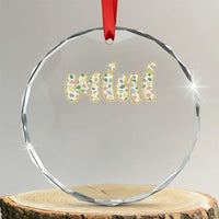 Autism Mini Crystal Glass Ornament Autism Awareness Mental Health Puzzle Glitter Print