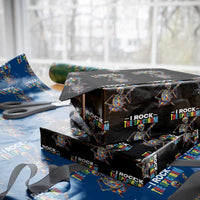 Autism Skeleton Rocker Wrapping Paper Roll I Rock The Spectrum Autism Awareness
