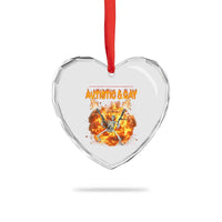 Autistic And Gay Skeleton Explosion Heart Crystal Glass Ornament - Wonder Print Shop