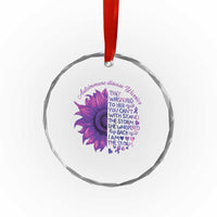 Autoimmune Disease Awereness Crystal Glass Ornament I Am The Storm Purple Ribbon