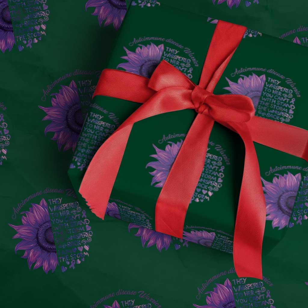 Autoimmune Disease Awereness Wrapping Paper Roll I Am The Storm Purple Ribbon