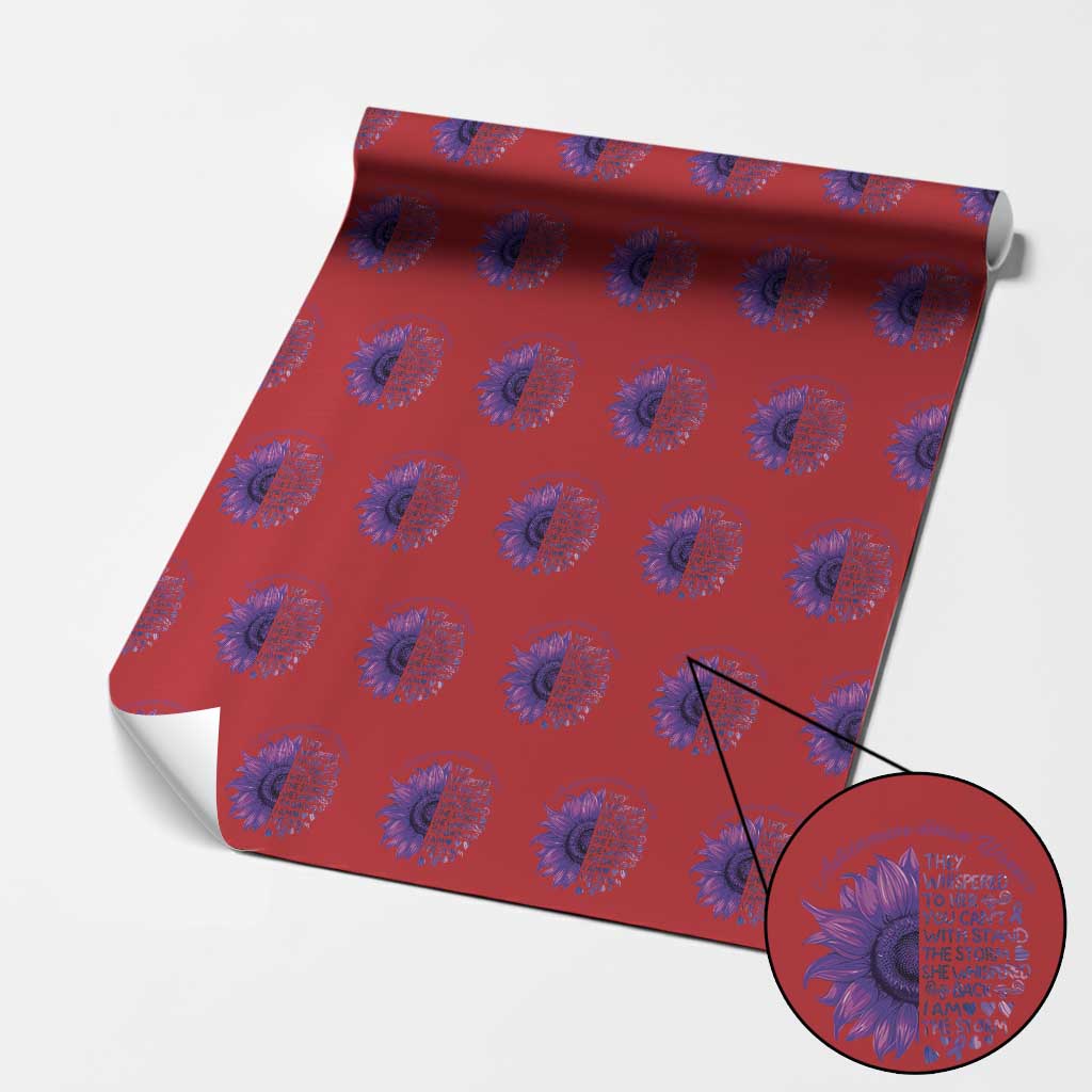 Autoimmune Disease Awereness Wrapping Paper Roll I Am The Storm Purple Ribbon