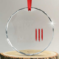 Awesome Like My Daughter Crystal Glass Ornament Funny Dad Fathers Day 4th Of July