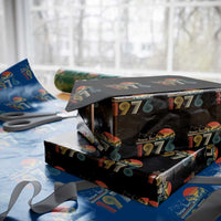 Awesome Since 1976 Birthday Wrapping Paper Roll Vintage 50th 50 Year Old Bday Gifts