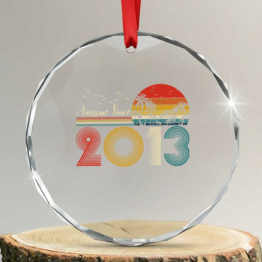 Awesome Since 2013 Crystal Glass Ornament 13th Birthday 13 Year Old Son Boy
