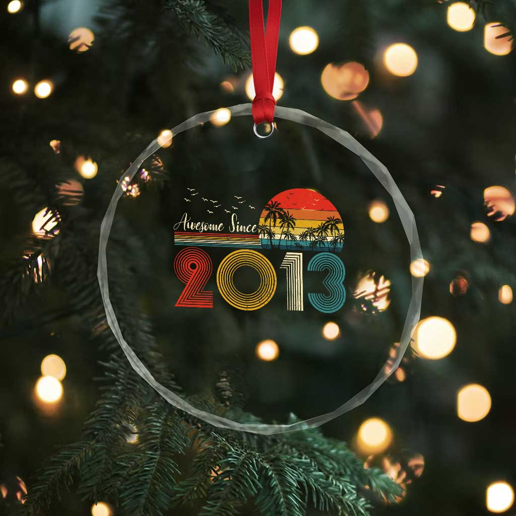 Awesome Since 2013 Crystal Glass Ornament 13th Birthday 13 Year Old Son Boy