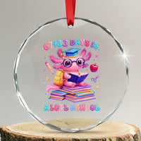 Axolotl 100 Days Of School Crystal Glass Ornament 100 Days Is Alotl School 67 33 Six Seven Meme