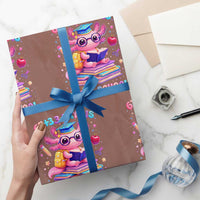 Axolotl 100 Days Of School Wrapping Paper Roll 100 Days Is Alotl School 67 33 Six Seven Meme
