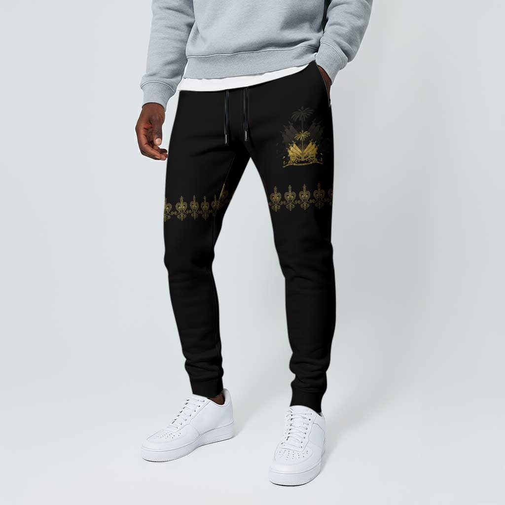 Ayiti 222nd Independence Day Anniversary Jogger Pants Haiti Gold VeVe Pattern - Wonder Print Shop