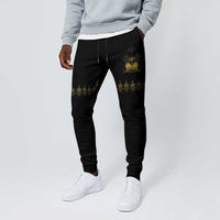 Ayiti 222nd Independence Day Anniversary Jogger Pants Haiti Gold VeVe Pattern - Wonder Print Shop