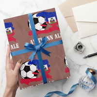 Ayiti Ann Ale Haiti Soccer Wrapping Paper Roll Haitian Football Fan Pride Flag Graphic Caribbean Sports