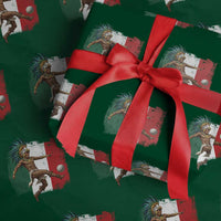 Aztec Warrior Playing Soccer Wrapping Paper Roll Mexican Pride Football Fan Gift