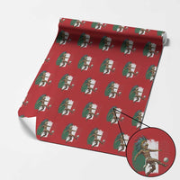 Aztec Warrior Playing Soccer Wrapping Paper Roll Mexican Pride Football Fan Gift