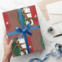 Aztec Warrior Playing Soccer Wrapping Paper Roll Mexican Pride Football Fan Gift