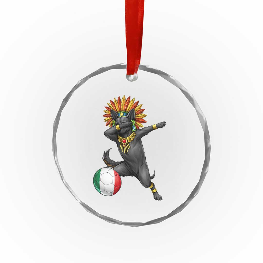 Aztec Xolo Dog Soccer Crystal Glass Ornament Mexican Heritage Fan Gift