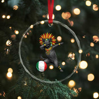 Aztec Xolo Dog Soccer Crystal Glass Ornament Mexican Heritage Fan Gift