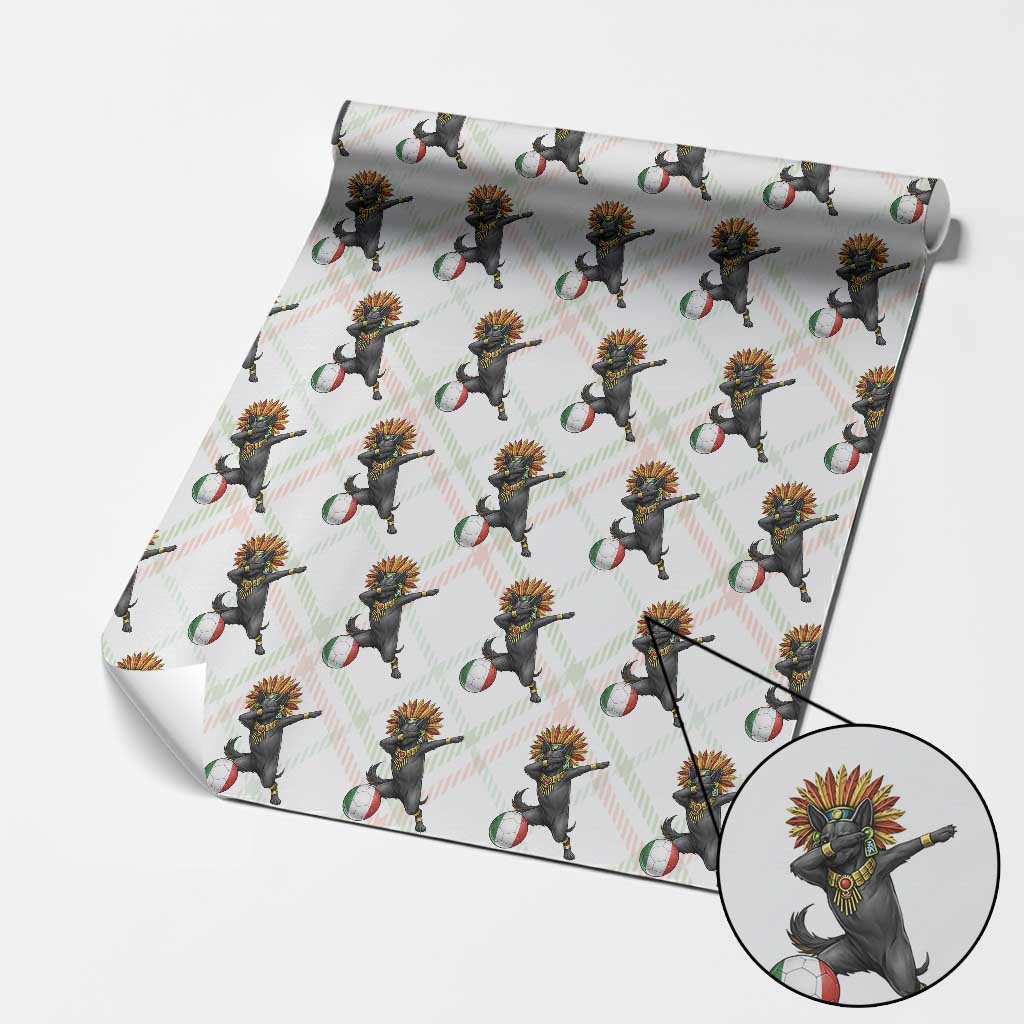 Aztec Xolo Dog Soccer Wrapping Paper Roll Mexican Heritage Fan Gift