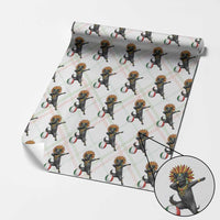 Aztec Xolo Dog Soccer Wrapping Paper Roll Mexican Heritage Fan Gift