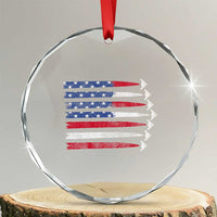 B2 Spirit Crystal Glass Ornament B-2 Stealth Bomber Aircraft American Flag Patriotic TS10