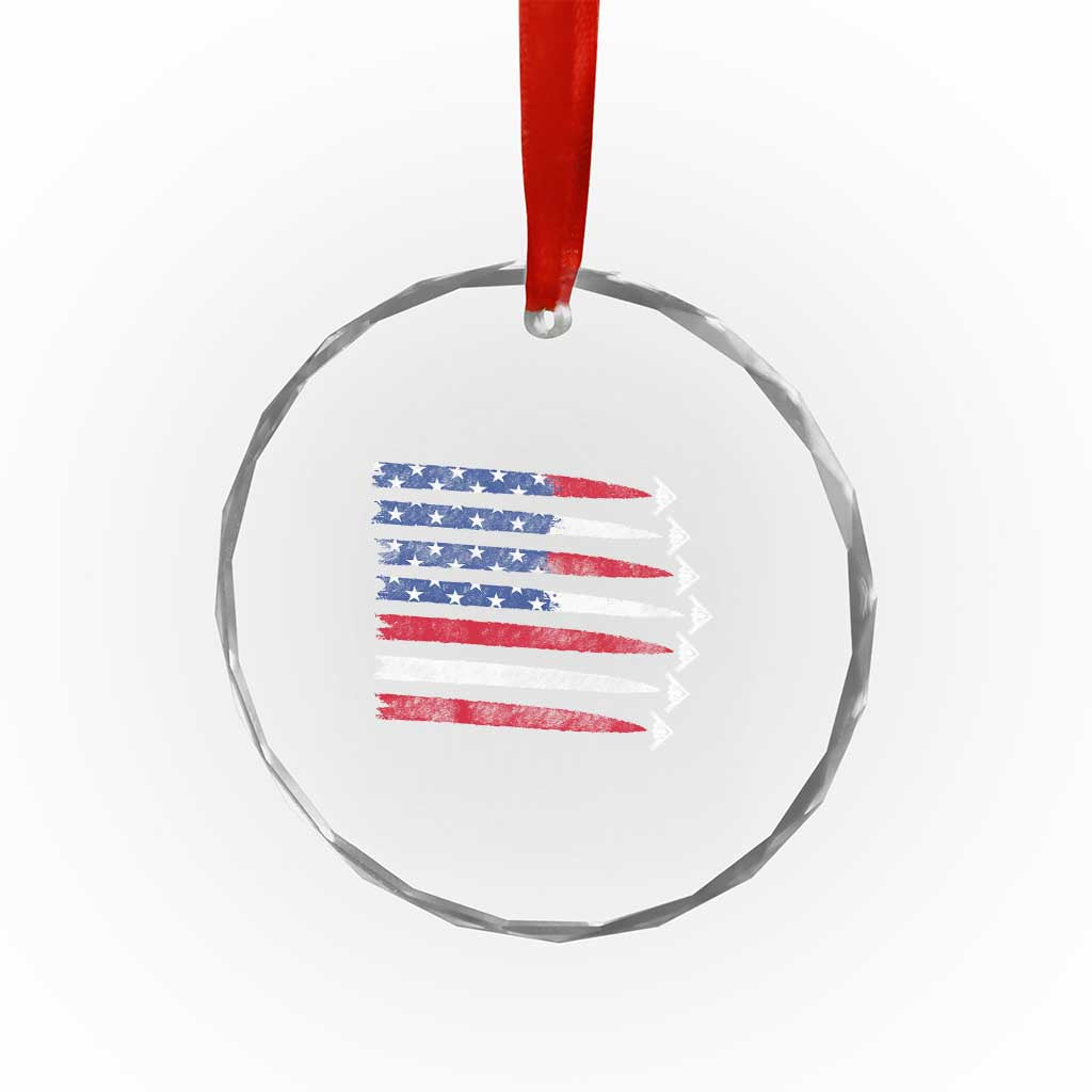 B2 Spirit Crystal Glass Ornament B-2 Stealth Bomber Aircraft American Flag Patriotic TS10