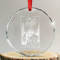 Baba Yaga House Tarot Card Crystal Glass Ornament Botanical Slavic Folklore Pagan Witchy TS10