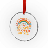 Baby Boomers Generation Crystal Glass Ornament Peace Love Music 60s Hippe - Wonder Print Shop