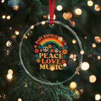 Baby Boomers Generation Crystal Glass Ornament Peace Love Music 60s Hippe - Wonder Print Shop