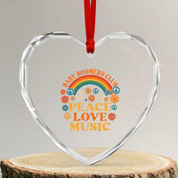 Baby Boomers Generation Heart Crystal Glass Ornament Peace Love Music 60s Hippe - Wonder Print Shop