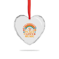Baby Boomers Generation Heart Crystal Glass Ornament Peace Love Music 60s Hippe - Wonder Print Shop