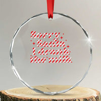 Baby Crystal Glass Ornament Sorry Santa I Drank The Milk Candy Cane TS10