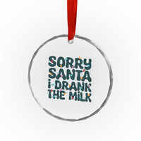 Baby Crystal Glass Ornament Sorry Santa I Drank The Milk Xmas Lights Toddler TS10