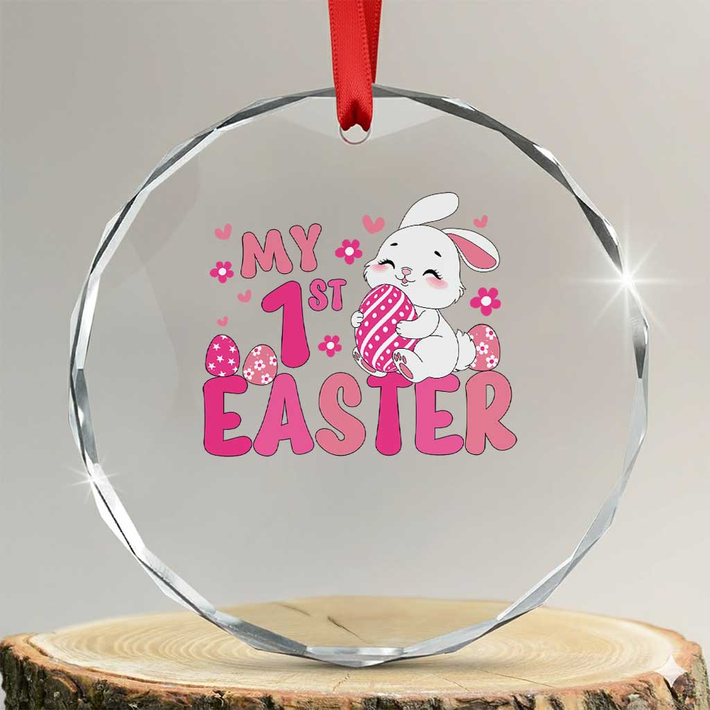 Baby First Easter Crystal Glass Ornament Cute Newborn Gift Bunny Rabbit - Wonder Print Shop