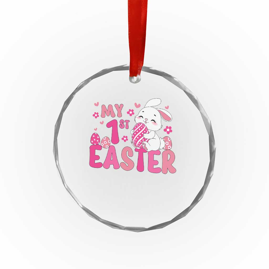 Baby First Easter Crystal Glass Ornament Cute Newborn Gift Bunny Rabbit - Wonder Print Shop