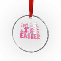 Baby First Easter Crystal Glass Ornament Cute Newborn Gift Bunny Rabbit - Wonder Print Shop