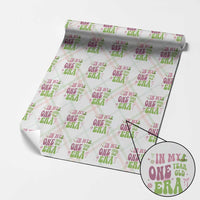 Baby Girl First Birthday Outfit Wrapping Paper Roll In My One Year Old Era Witch Pink Green