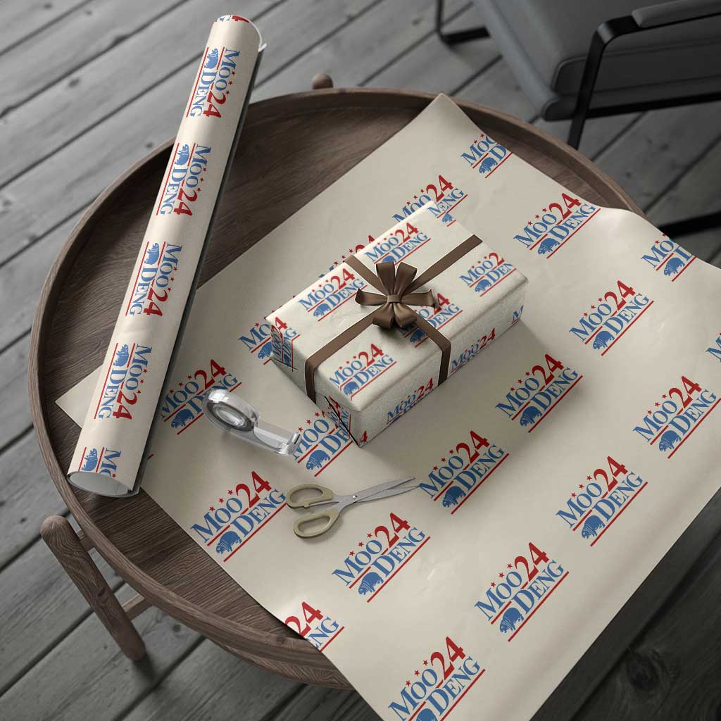 Baby Hippo Moo Deng 2024 Wrapping Paper Roll Pygmy Hippopotamus