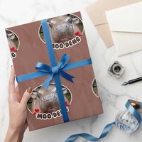 Baby Hippo Moo Deng Wrapping Paper Roll Cute Pygmy Hippopotamus Meme