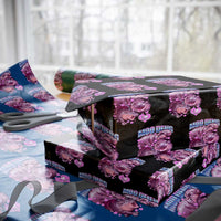 Baby Hippo Moo Deng Wrapping Paper Roll I Love Moo-Deng I Heart You Cute Pygmy Hippopotamus