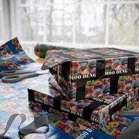 Baby Hippo Moo Deng Wrapping Paper Roll Pygmy Hippo Cute Zoo For Family