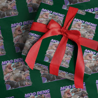 Baby Hippo Moo Deng Wrapping Paper Roll The Famous Cute Pygmy Hippopotamus