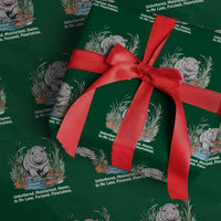 Baby Hippo Moo Deng Wrapping Paper Roll Unbothered Bouncy Pig Meme Cute Viral