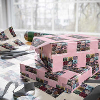 Baby Hippo Moo Deng Tour Wrapping Paper Roll Bouncy Cute Pygmy Hippopotamus