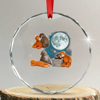 Baby Monkey Punch Crystal Glass Ornament Team Punch Monkey Viral Trend