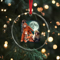 Baby Monkey Punch Crystal Glass Ornament Three Punch Moon Orange Toy