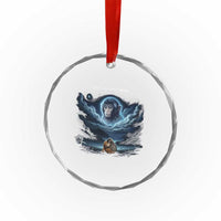 Baby Monkey Punch Crystal Glass Ornament You Are Never Alone Brave
