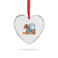 Baby Monkey Punch Heart Crystal Glass Ornament Team Punch Monkey Viral Trend